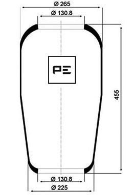 PE AUTOMOTIVE dėklas, pneumatinė pakaba 084.016-70A